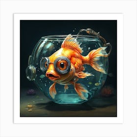 Goldfish In A Bowl 6 Art Print