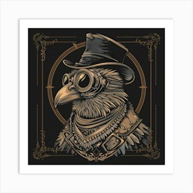 Steampunk Eagle 8 Art Print
