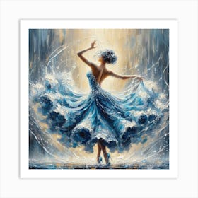 Dancer In The Rain 3 Art Print