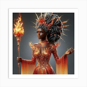 Fire Goddess-10 Art Print