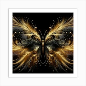 Gold Butterfly 1 Art Print