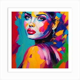 Bust Abstract Oil Painting Art Print