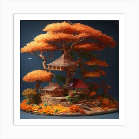 Miniature Tree House Art Print