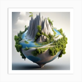 3d Landscape Art Print