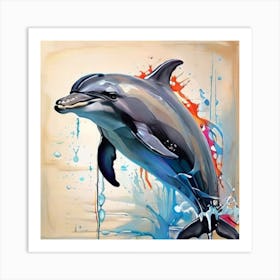 Dolphin Painting 1 Art Print