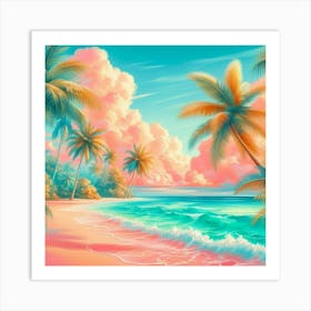 Beach Scene Art Print