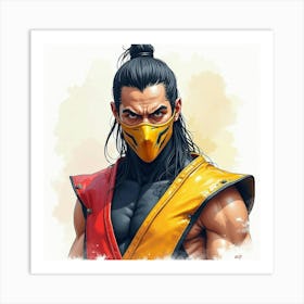 Mortal Kombat Ninja Fighter Concept Art (406) Art Print