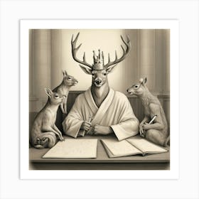 King Of Deer Art Print