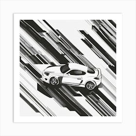 Race Car On A Track Art Print