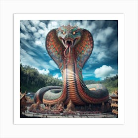 Snake Statue 3 Art Print