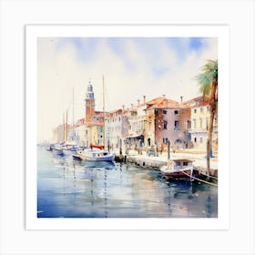 Pastel Euphoria: Venetian Dreamscape Art Print