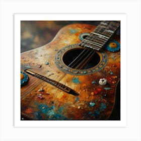 Guitar Painting Art Print