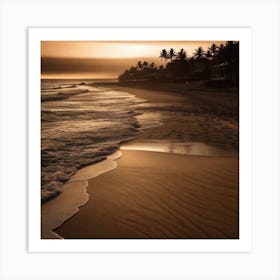 Sunset On The Beach 743 Art Print