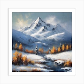 Snowy Mountains 1 Art Print