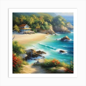 Beach House 2 Art Print