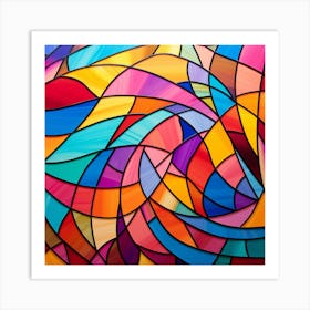 Abstract Stained Glass Art Art Print