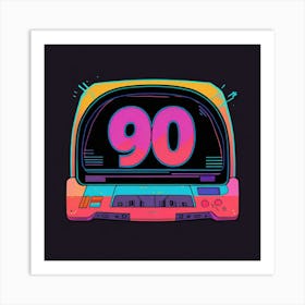 90 Retro Art Print