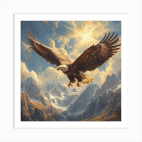 Eagle In Flight 2 Art Print