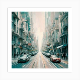 Shanghai City Street Art Print