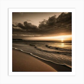 Sunset On The Beach 740 Art Print