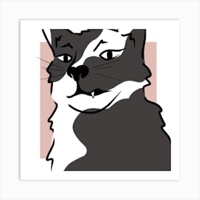 Tuxedo cat Art Print