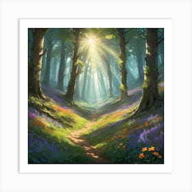 Path In The Woods 18 Art Print