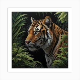 Tiger In The Jungle Art Print