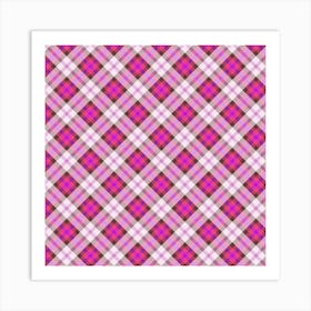 Pink Plaid Art Print