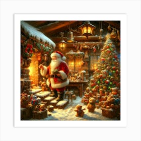 Christmas Santa Art Print