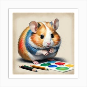 Hamster Painting 4 Art Print