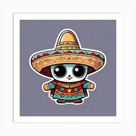 Mexican Panda Art Print