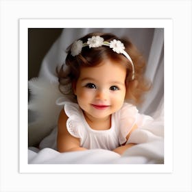 Angel Baby Girl Art Print