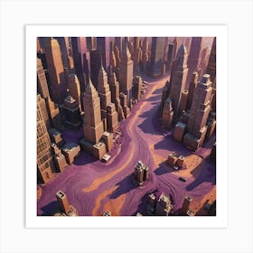 Purple City Art Print