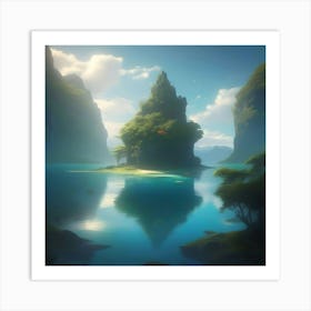 Island In The Water Art Print