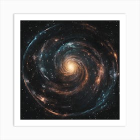 0 Cosmic Swirl Of Stars And Galaxies, Swirling In En Esrgan V1 X2plus Art Print