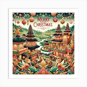 Christmas in Bali Art Print