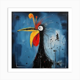 Crazy Rooster 5 Art Print