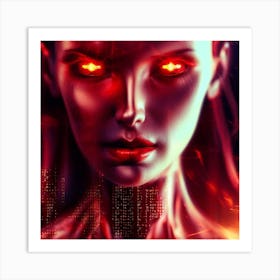 Face Of The Demon Art Print