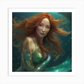 Tori Amos as a mermaid II Art Print