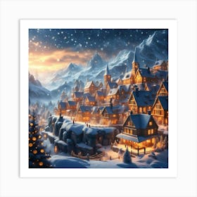 Christmas Village Art Print