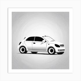 Car On A Gray Background Art Print