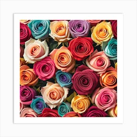 Colorful Roses Background 52 Art Print