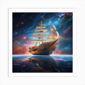 Ship In Space 1 Art Print