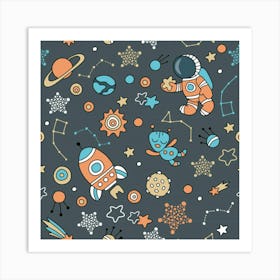 Space Wallpaper Art Print