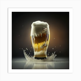 Beer Mug Splash 1 Art Print