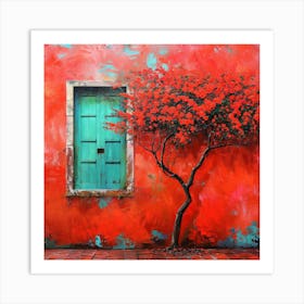 Tree In Front Of House Art Print