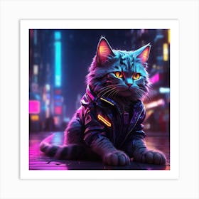 Cat In The City Art Print