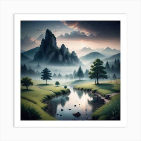 Landscape Painting 67 Art Print