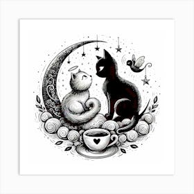 Feline Cat Creative Artwork Illustration 33 Art Print