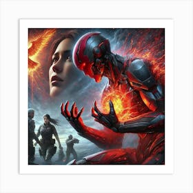 Sci Fi Scene Shattered Bonds Art Print